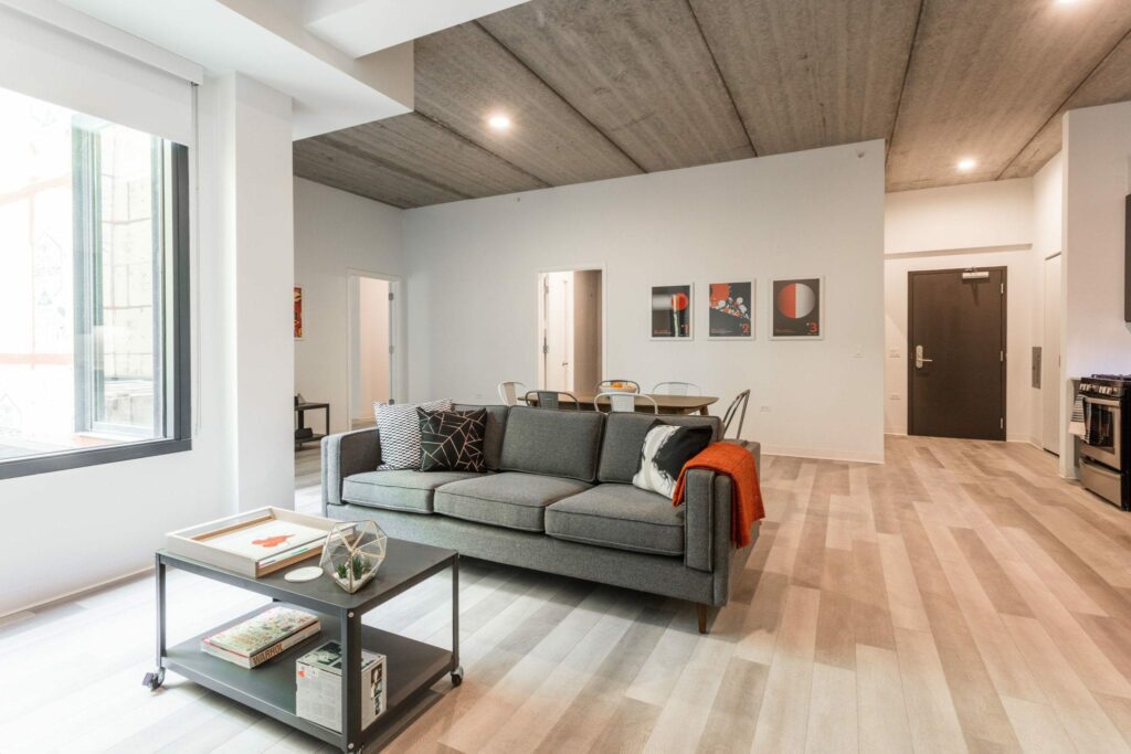 Rent by the bedroom apartments at X Chicago offer co-living opportunities that come fully furnished.